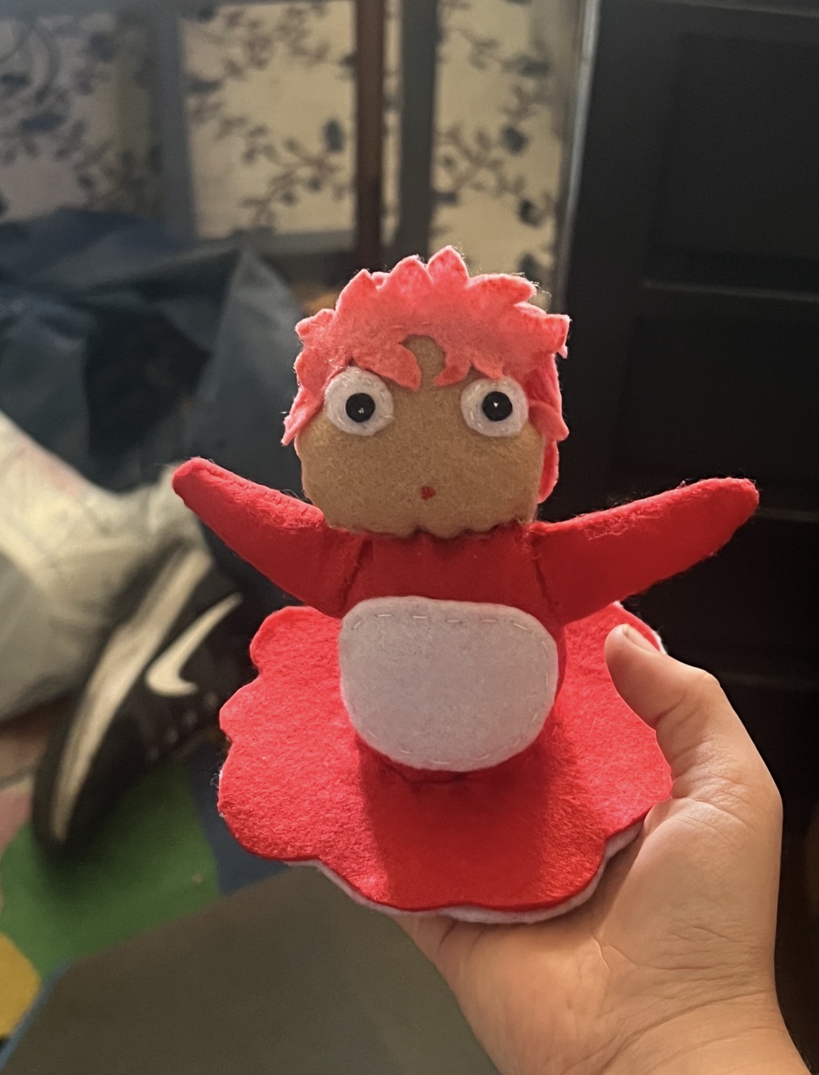 Ponyo made out of felt